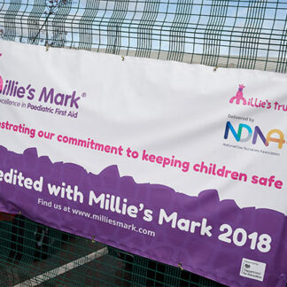 Millie's Mark Outdoor Banner (2m x 1m)