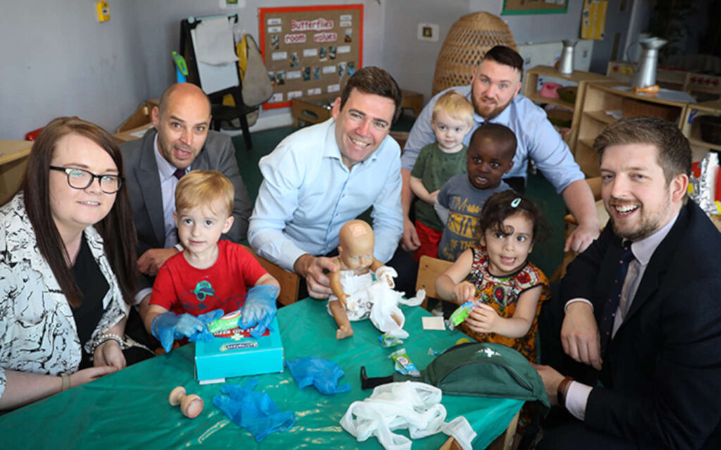 Greater Manchester Mayor celebrates Co-op Childcare achieving 100% Millie’s Mark accreditation