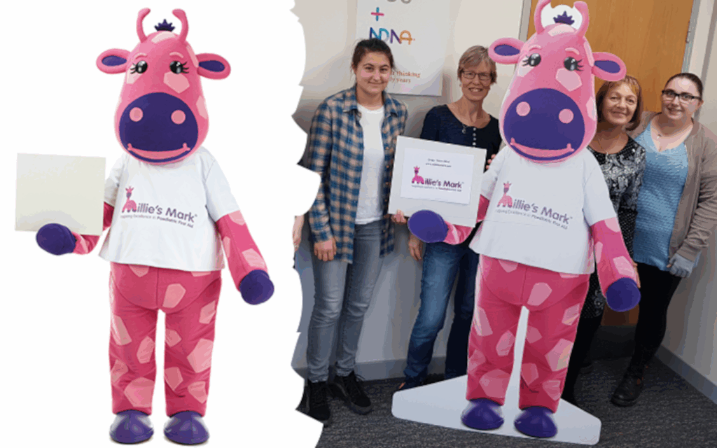Millie Giraffe lifesize pop-up character now available
