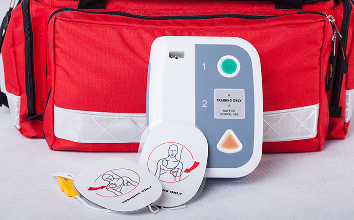 An automated external defibrillator An automated external defibrillator