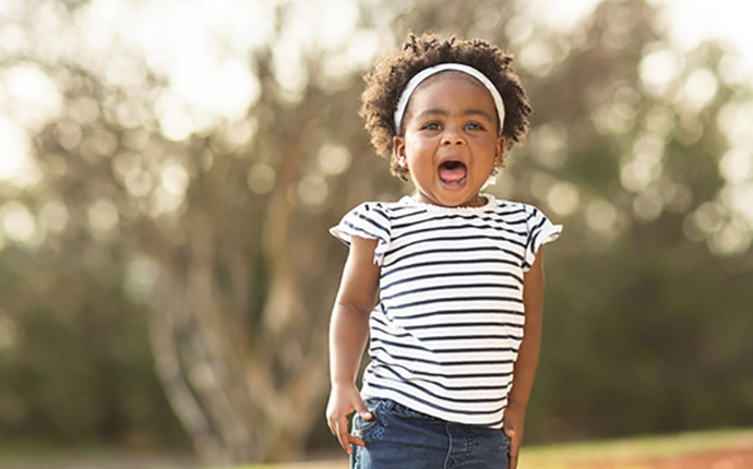 Happy child outside