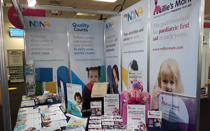 The stand at Childcare Expo The stand at Childcare Expo